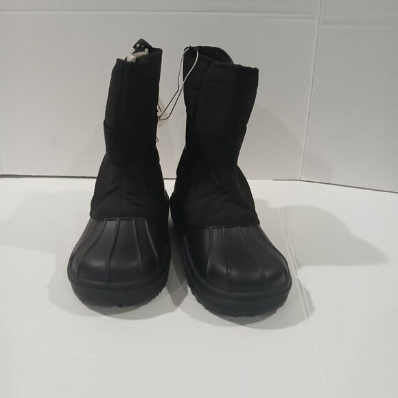 The Children s Place Black Snow Winter Boots Size 3 youth Kids Faux Fur Lining. - Picture 2 of 14